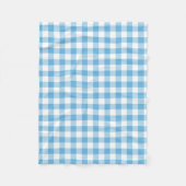 Blauer Gingham Fleecedecke (Vorderseite)