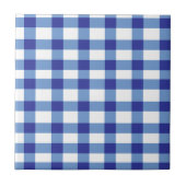 Blauer Gingham Fliese (Vorderseite)