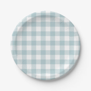 Blauer Gingham für Osterhasen-Ohr-Pappteller Pappteller