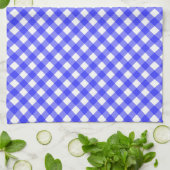 Blauer Gingham Geschirrtuch (Gefaltet)