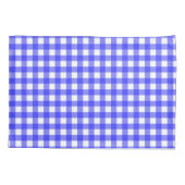 Blauer Gingham Kissenbezug (Rückseite)