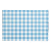 Blauer Gingham Kissenbezug (Rückseite)