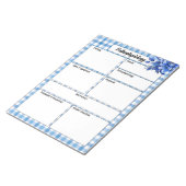 Blauer Gingham_ Pathophysiologie Temp Notizblock (angewinkelt)