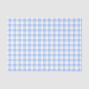 Blauer Gingham Seidenpapier