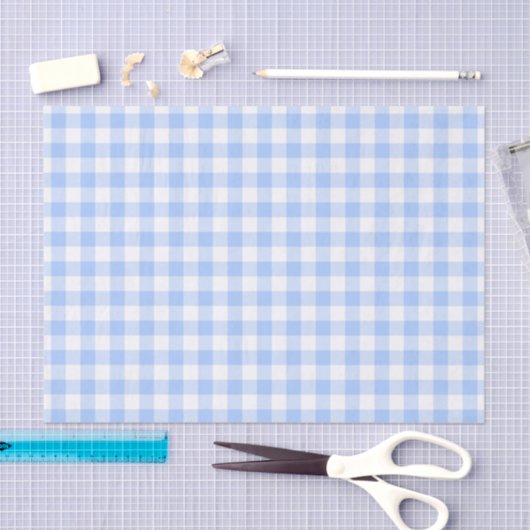 Blauer Gingham Seidenpapier (Handwerk)