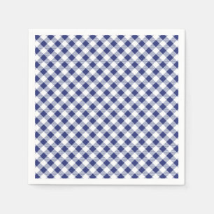 Blauer Gingham Serviette
