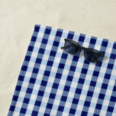 Blauer Gingham Strandtuch (Beispiel)