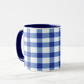 Blauer Gingham Tasse (Vorderseite Links)