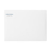 Blauer Gingham-Umgriffsadressen-Etiketten (Vorderseite)