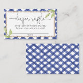 Blauer Gingham-Wald-Grillen Sommerpreisraffinerie Begleitkarte (Vorne/Hinten)