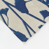 Blauer Ginkgo Fleecedecke (Ecke)