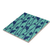 Blauer Ginkgo Fliese (Seite)