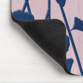Blauer Ginkgo Mousepad (Ecke)