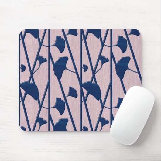 Blauer Ginkgo Mousepad (Mit Mouse)