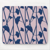 Blauer Ginkgo Mousepad (Vorne)