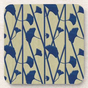 Blauer Ginkgo Untersetzer