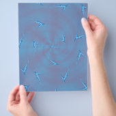 Blauer Ginseng Mann Bulk Scrapbook Papier Seiten (Hand)