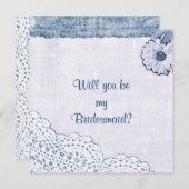 Blauer Gipfel auf dem Sprung Werden Sie meine Brid Einladung (Vorne/Hinten)