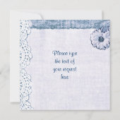 Blauer Gipfel auf dem Sprung Werden Sie meine Brid Einladung (Rückseite)