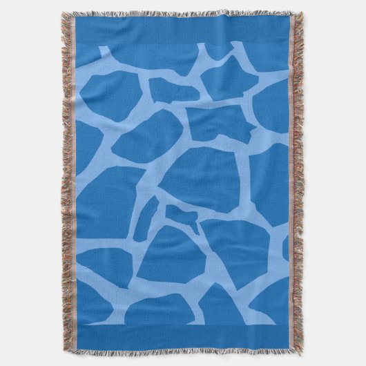 Blauer Giraffe Texturwirbel Blanket Decke (Vorderseite Vertikal)