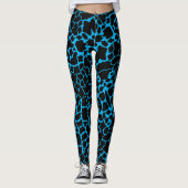 Blauer Giraffenfell Leggings (Vorderseite)