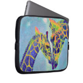 blauer Giraffenlaptop Laptopschutzhülle (Vorne Rechts)