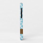 Blauer Giraffenmuster Case-Mate iPhone Hülle (Hinten/Links)