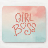 Blauer Girl Boss Mousepad (Vorne)