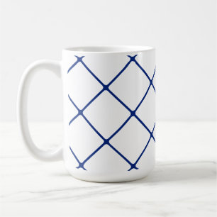 Blauer Gitter (geknackt) Kaffeetasse