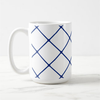 Blauer Gitter (geknackt) Kaffeetasse