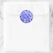 Blauer Glanz des Schneeklebers Runder Aufkleber (Tasche)