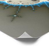 Blauer Glanz - Fraktal Poster (Ecke)