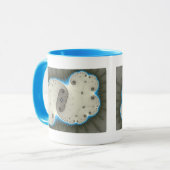 Blauer Glanz - Fraktal Tasse (Vorderseite Links)