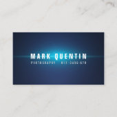 Blauer Glanz in der dunklen Fotografie-Visitenkart Visitenkarte (Vorderseite)
