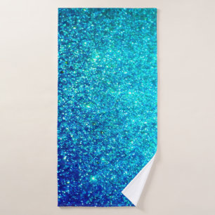 Blauer Glanz Ombre Aquamarin farbig Niedlich Badehandtuch
