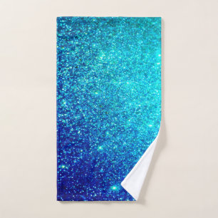 Blauer Glanz Ombre Aquamarin farbig Niedlich Handtuch