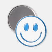 Blauer Glasfaser Magnet (Vorderseite/Rückseite)