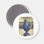 Blauer Glass Roo 2 Magnet (Vorderseite/Rückseite)