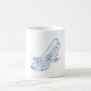 Blauer Glasschuh Kaffeetasse