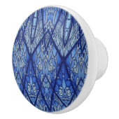 Blauer Glasszieher Keramikknauf (Rechts)