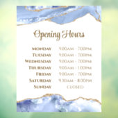 Blauer Glattblauer Öffnungszeiten des Cornflower-F Fensteraufkleber (Blatt 3)