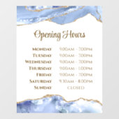 Blauer Glattblauer Öffnungszeiten des Cornflower-F Fensteraufkleber (Blatt)