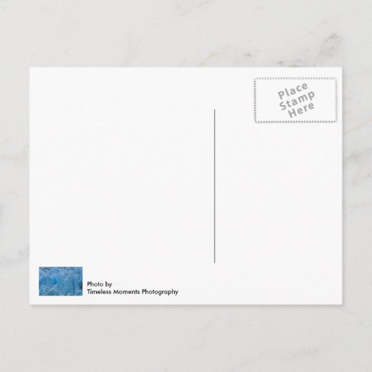 Blauer Gletscher Postkarte (Rückseite)