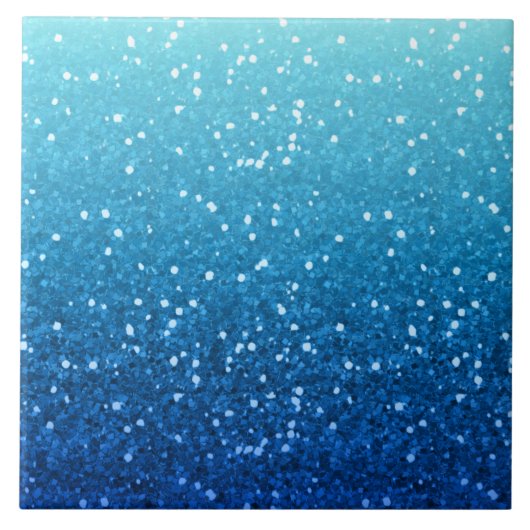 blauer Glitter Fliese (Vorderseite)