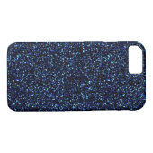 blauer Glitter iPhone 7 Mitternachtskasten Case-Mate iPhone Hülle (Rückseite (Horizontal))
