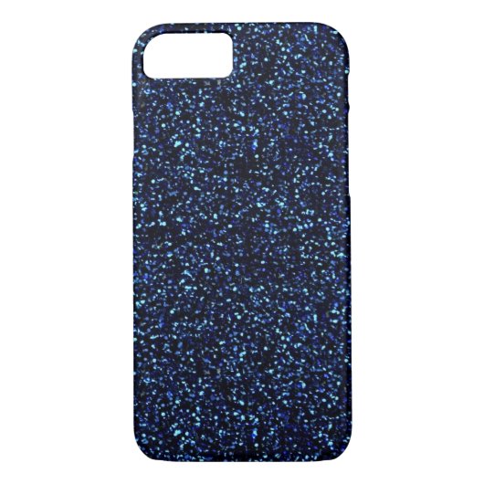 blauer Glitter iPhone 7 Mitternachtskasten Case-Mate iPhone Hülle (Rückseite)