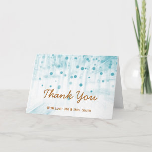 Blauer Glitter Konfetti Glanzpunkte Danke