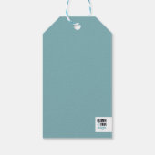 Blauer Glitter-Kreis Geschenkanhänger (Rückseite)