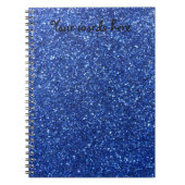 Blauer Glitter Notizblock (Vorderseite)