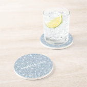 Blauer Glitter-Schimmer Getränkeuntersetzer (Seite)